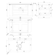 Delphi 900mm Wall Hung Single Vanity